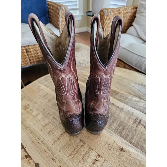 Rudel Rodgers Boots Men's Size 5.5 E Embossed Alligator Western Cowboy - Picture 5 of 16